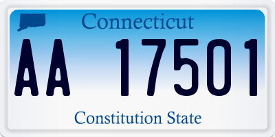 CT license plate AA17501