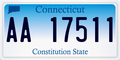 CT license plate AA17511