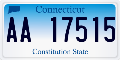 CT license plate AA17515