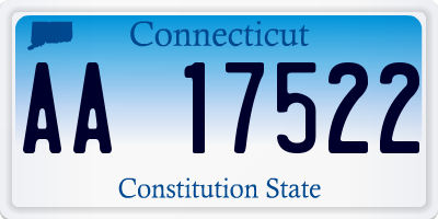 CT license plate AA17522