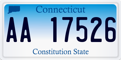 CT license plate AA17526