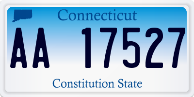 CT license plate AA17527