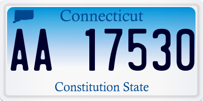 CT license plate AA17530