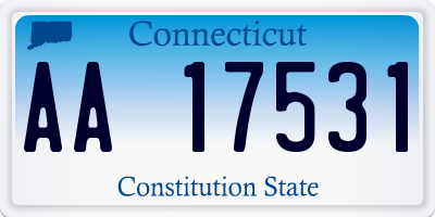 CT license plate AA17531