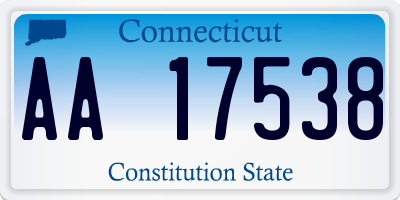 CT license plate AA17538