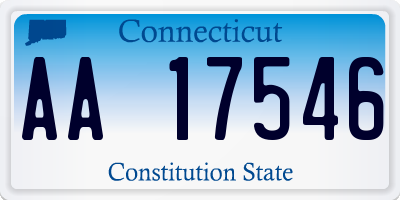 CT license plate AA17546