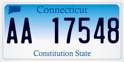 CT license plate AA17548