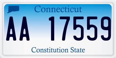 CT license plate AA17559