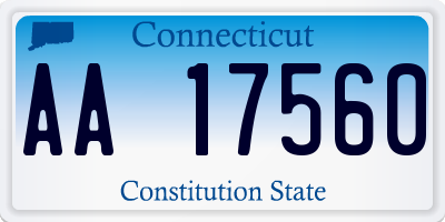 CT license plate AA17560