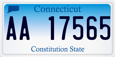 CT license plate AA17565