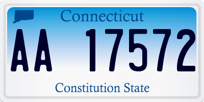 CT license plate AA17572