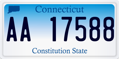 CT license plate AA17588