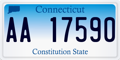 CT license plate AA17590