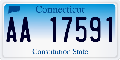 CT license plate AA17591