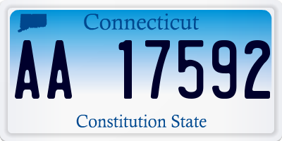 CT license plate AA17592