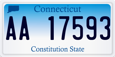 CT license plate AA17593