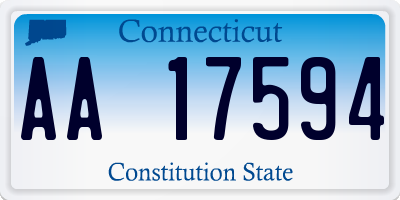 CT license plate AA17594