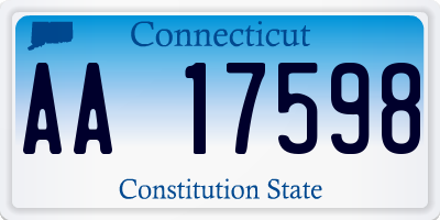 CT license plate AA17598