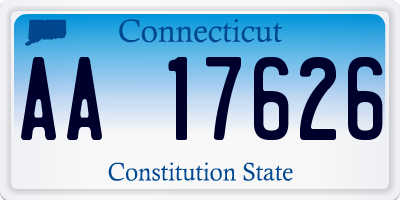 CT license plate AA17626