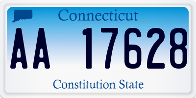 CT license plate AA17628