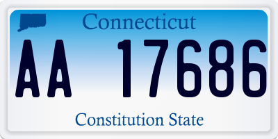 CT license plate AA17686