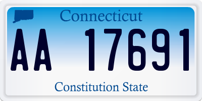 CT license plate AA17691