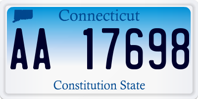 CT license plate AA17698