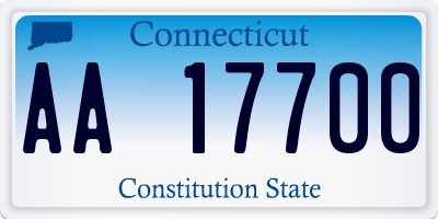 CT license plate AA17700