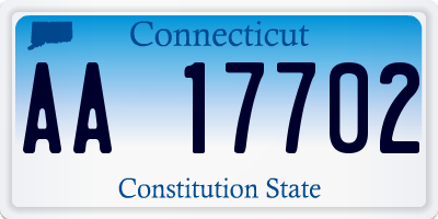 CT license plate AA17702