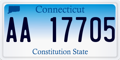 CT license plate AA17705