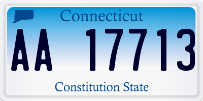 CT license plate AA17713