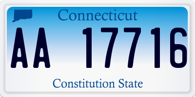 CT license plate AA17716