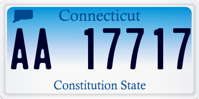 CT license plate AA17717
