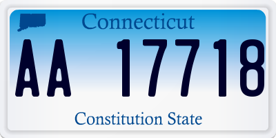 CT license plate AA17718