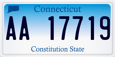 CT license plate AA17719