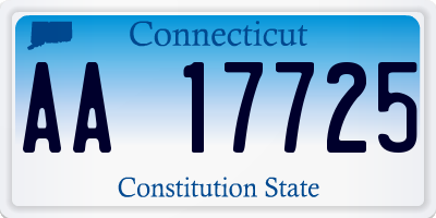 CT license plate AA17725