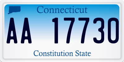 CT license plate AA17730