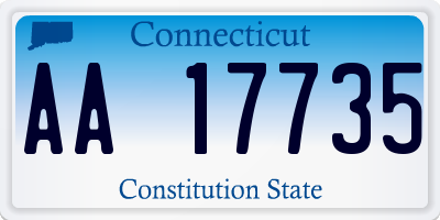 CT license plate AA17735