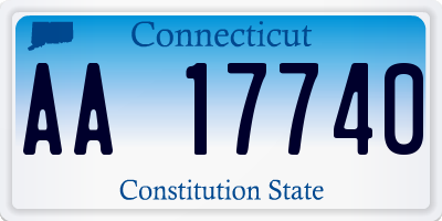 CT license plate AA17740