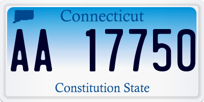 CT license plate AA17750