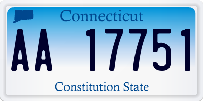 CT license plate AA17751