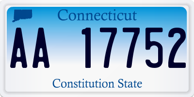 CT license plate AA17752