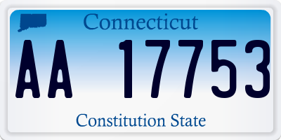 CT license plate AA17753