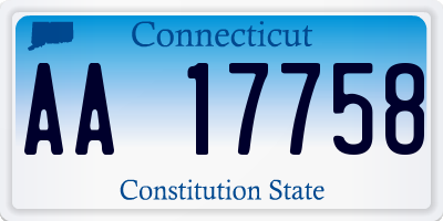 CT license plate AA17758