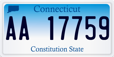 CT license plate AA17759