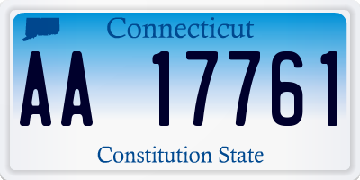 CT license plate AA17761