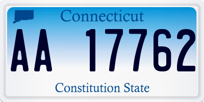 CT license plate AA17762