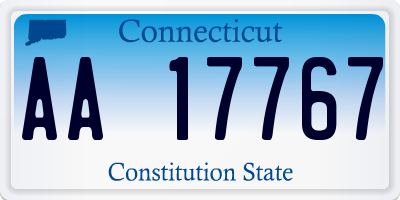CT license plate AA17767