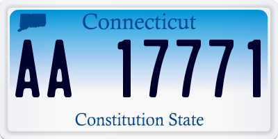 CT license plate AA17771