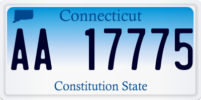 CT license plate AA17775